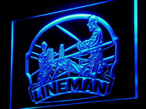 Lineman Repairs Services Display Neon Light Sign